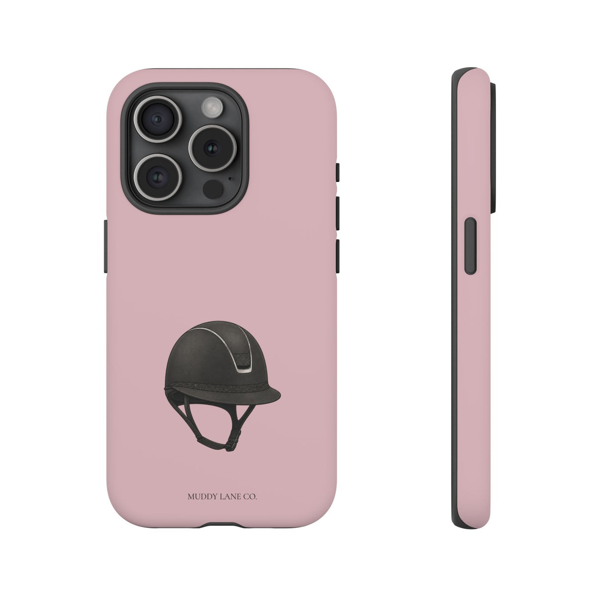 Riding Helmet Tough Phone Case in Soft Rosette Pink Matte