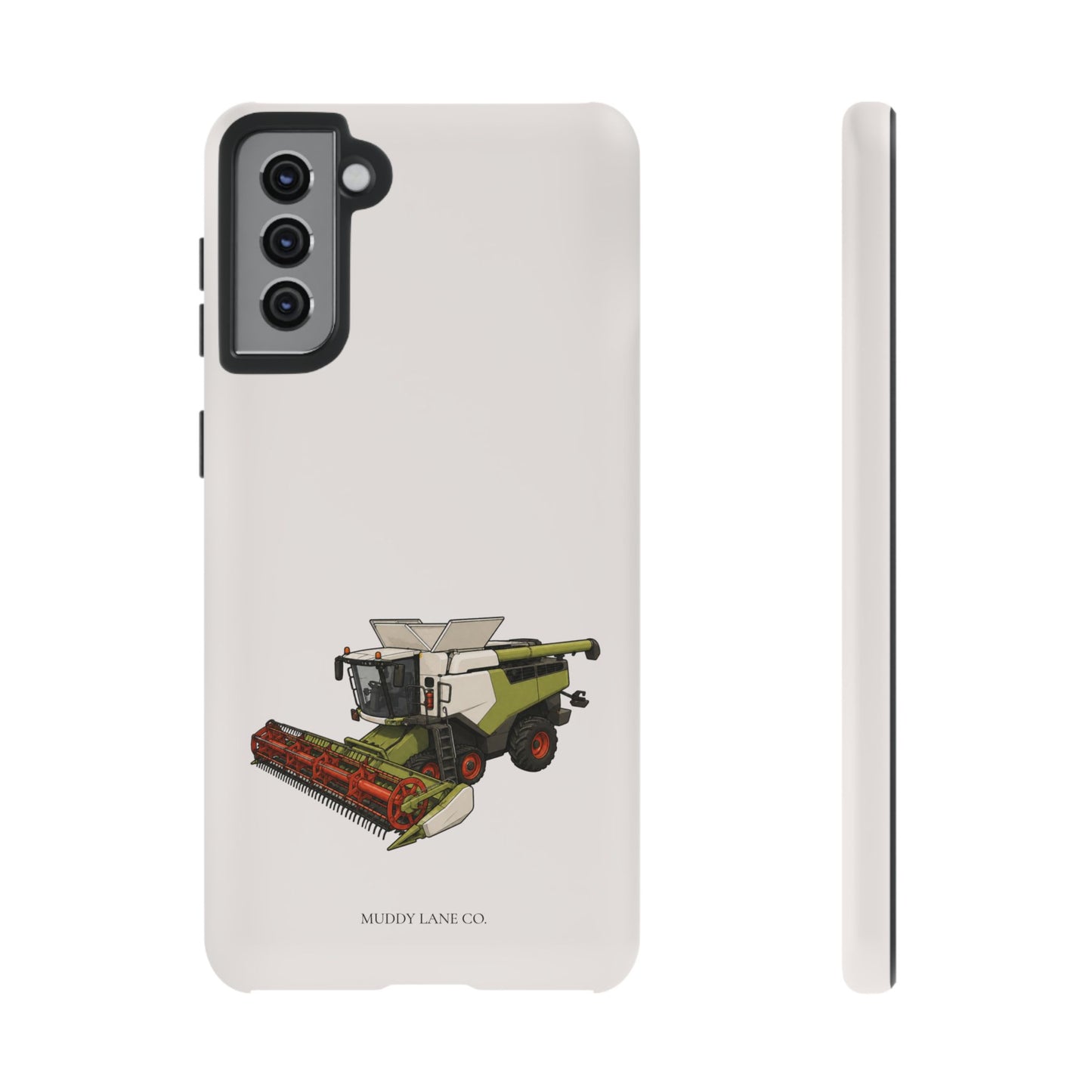 Combine Harvester Tough Phone Case in Warm Cream Matte