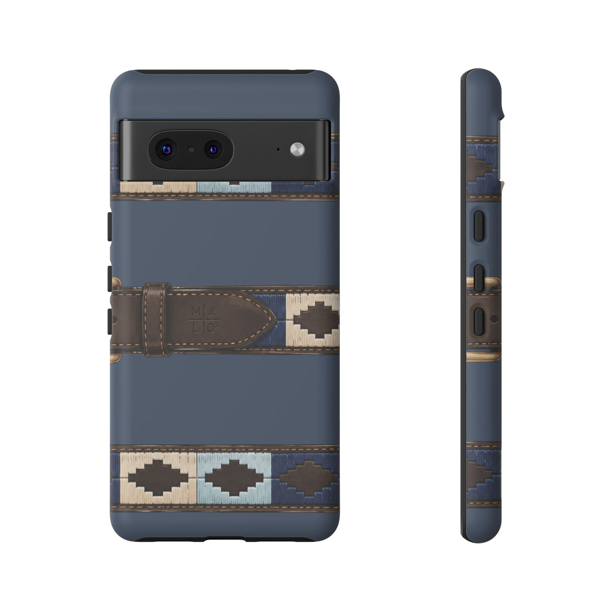 Country Belt Pattern Tough Phone Case in Deep Navy Matte