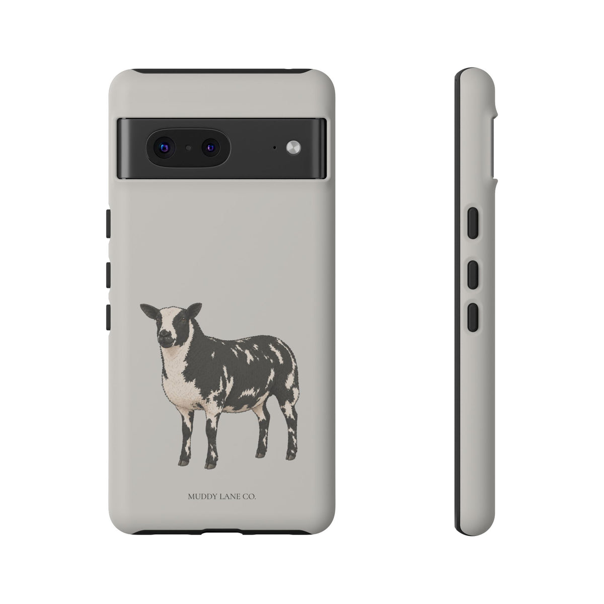 Dutch Spotted Sheep Tough Phone Case in Soft Grey Matte