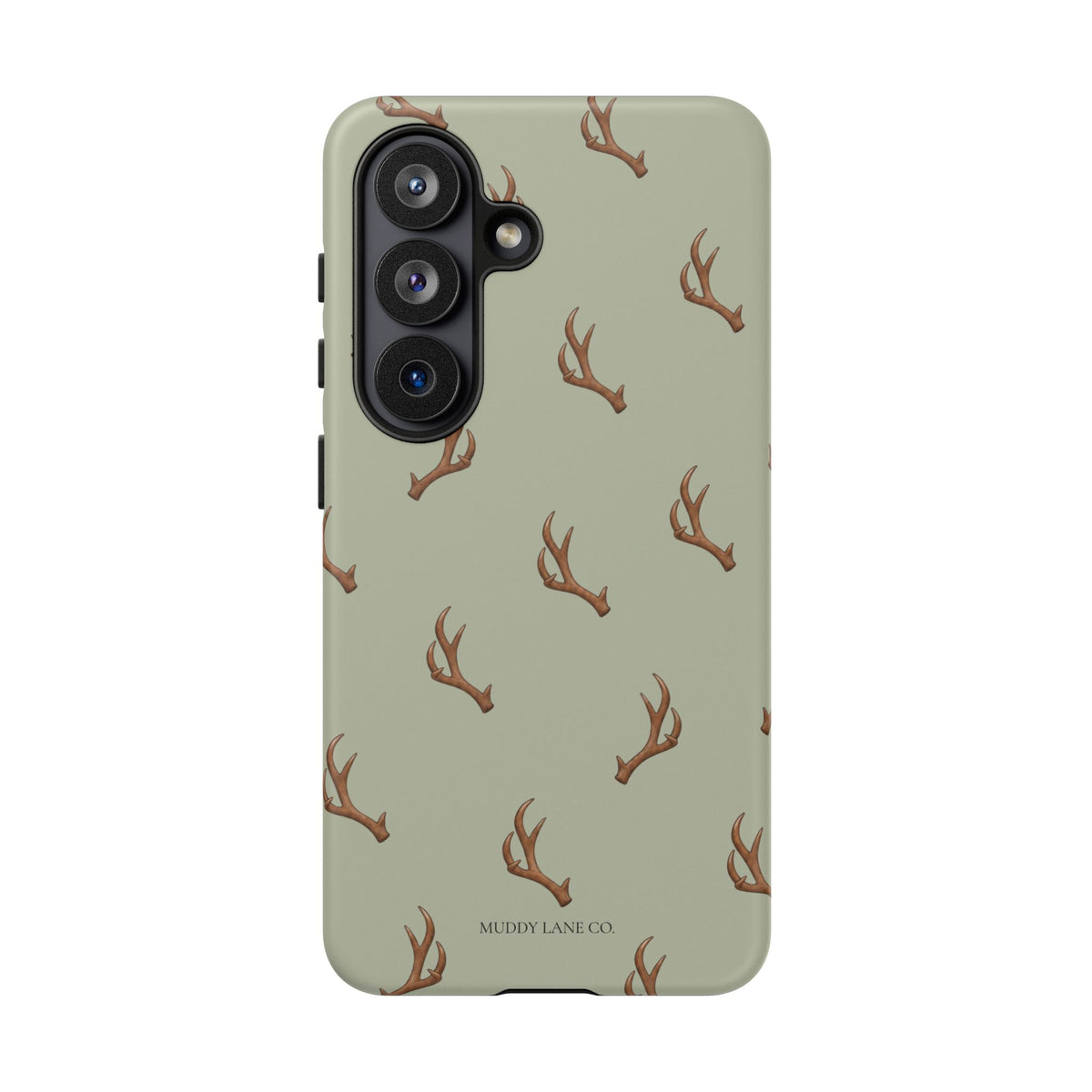 Antler Pattern Tough Phone Case in Light Sage Matte