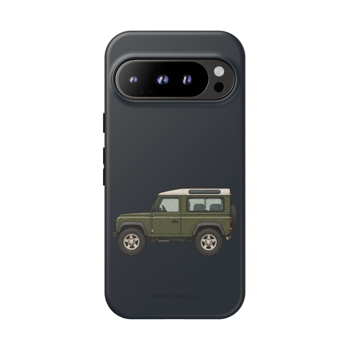 Green Classic 4x4 Tough Phone Case in Charcoal Navy Matte