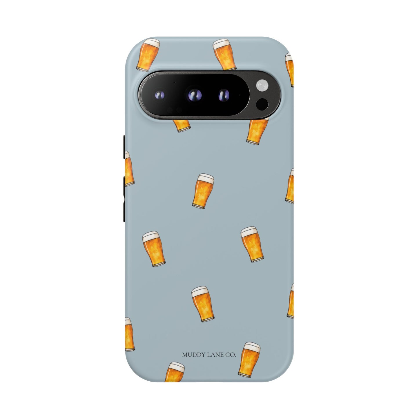 Pint Pattern Tough Phone Case in Dusty Blue Matte