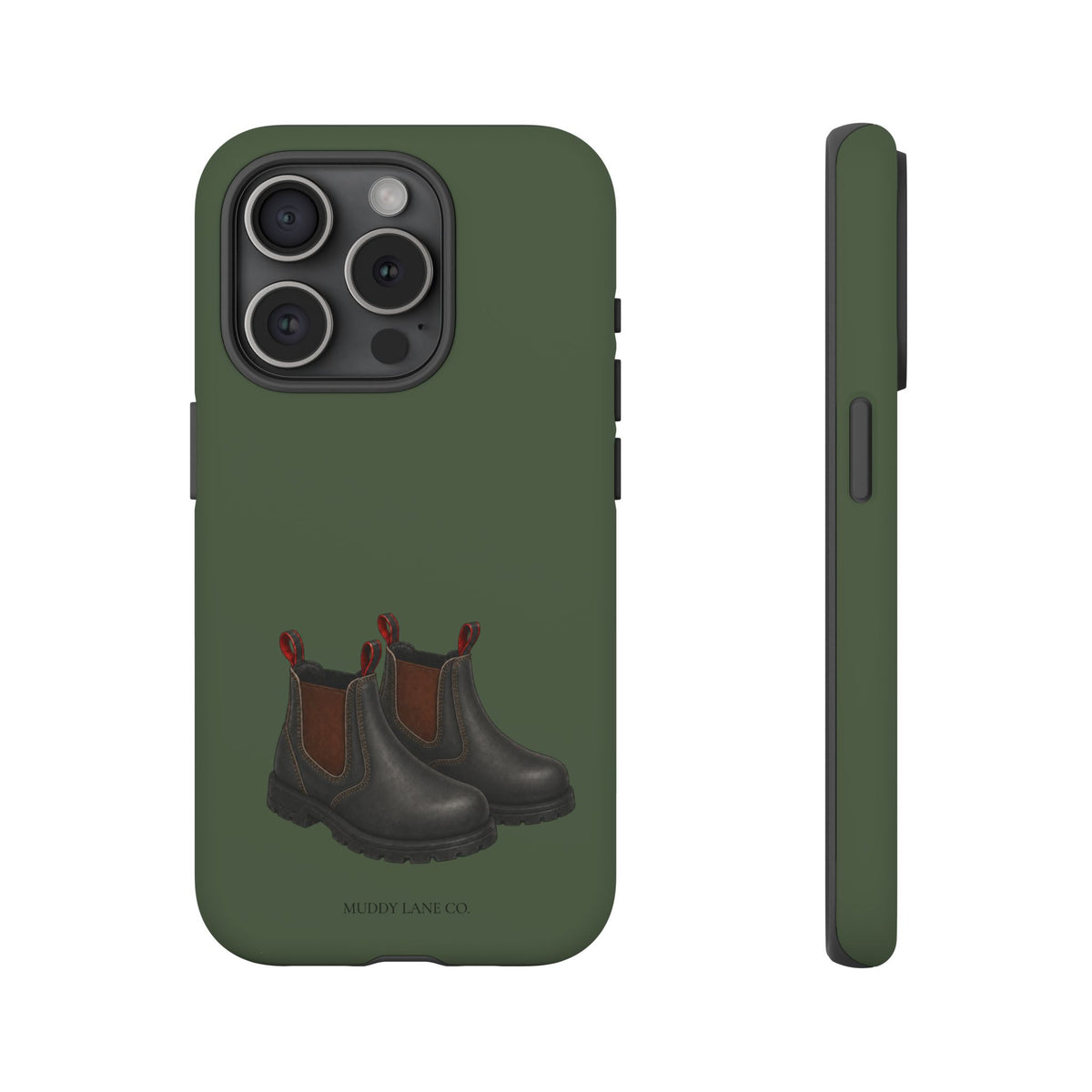 Yard Boots Tough Phone Case in Forest Green Matte