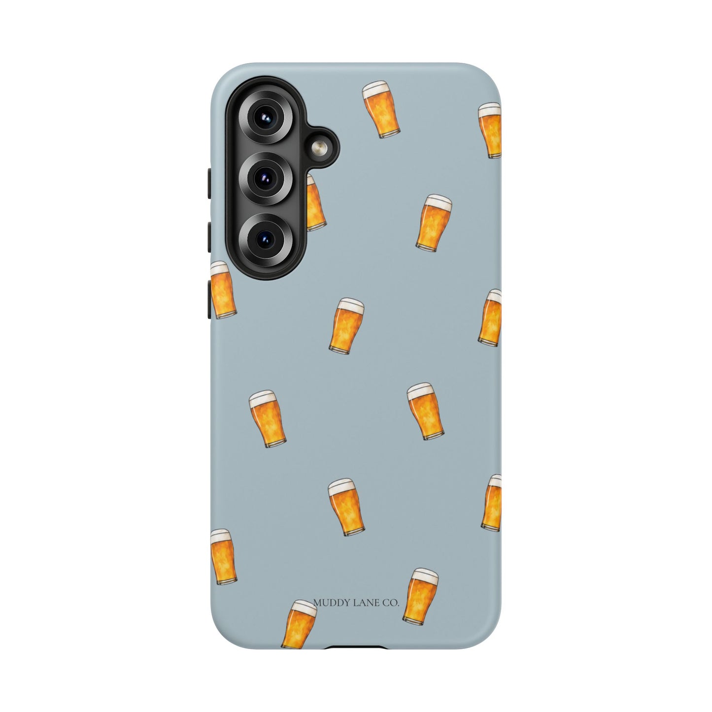 Pint Pattern Tough Phone Case in Dusty Blue Matte