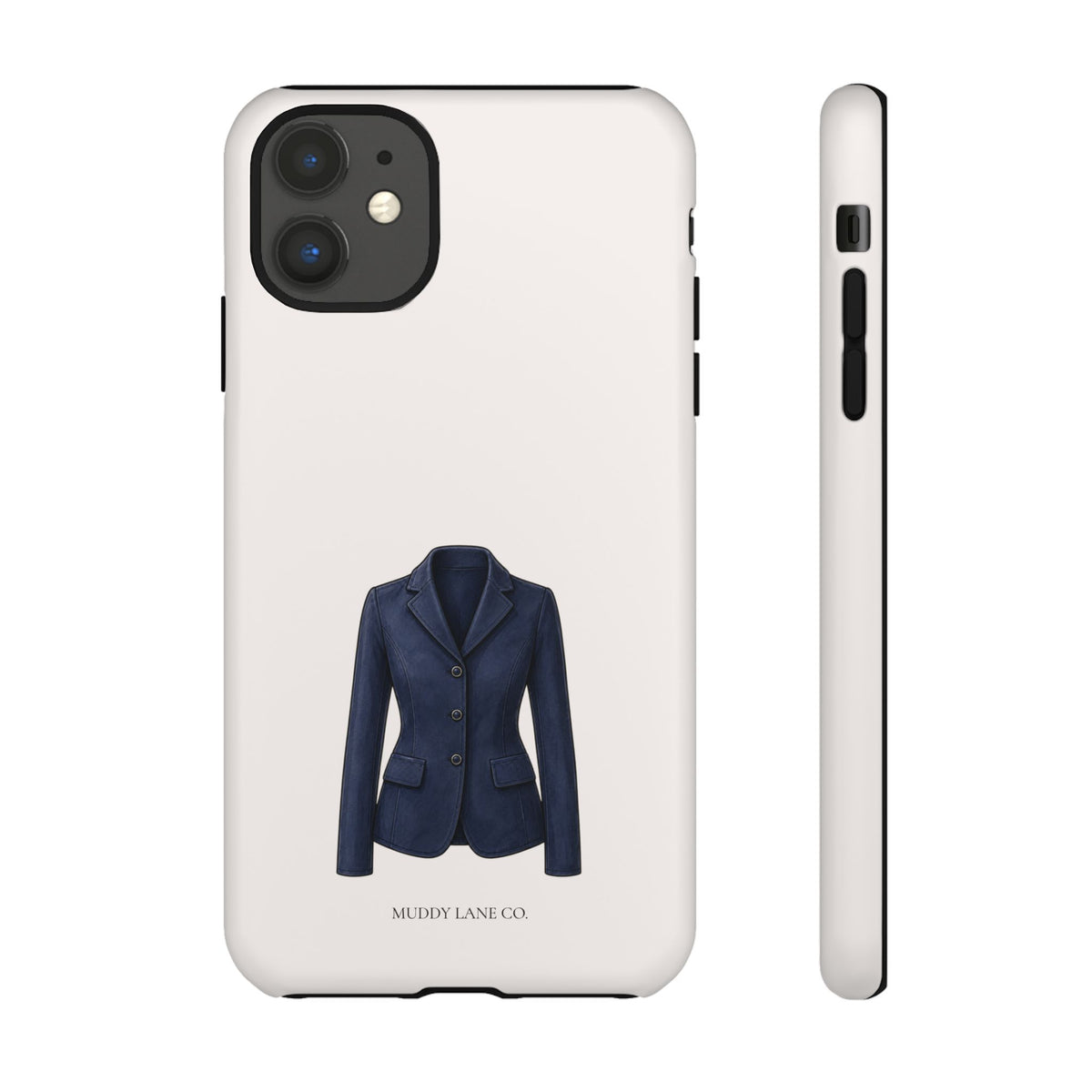 Navy Show Jacket Tough Phone Case in Warm Cream Matte