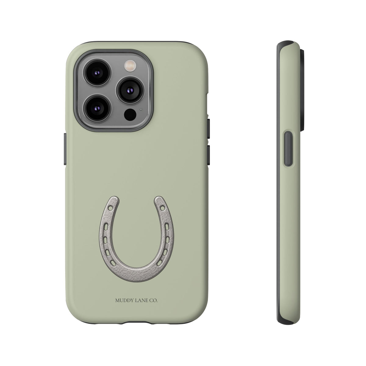 Horseshoe Tough Phone Case in Light Sage Matte