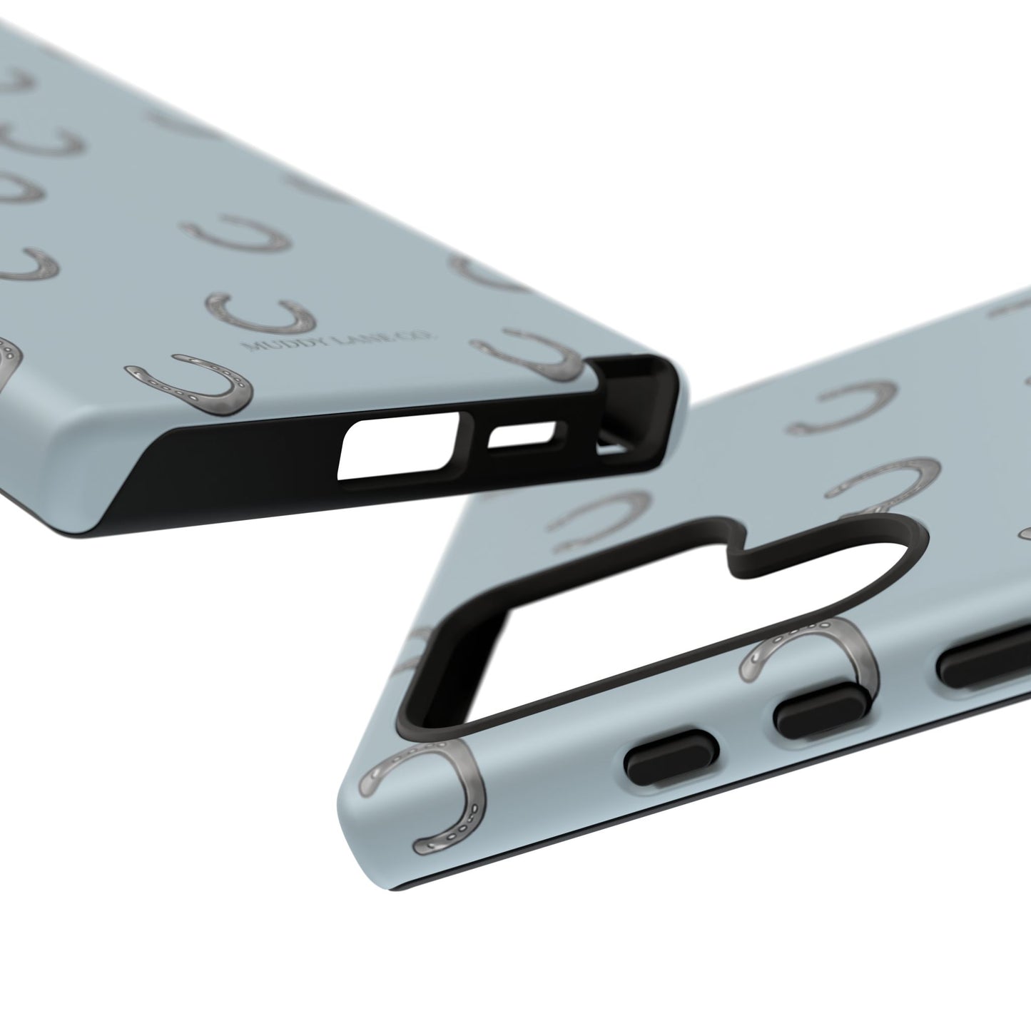 Horseshoe Pattern Tough Phone Case in Dusty Blue Matte