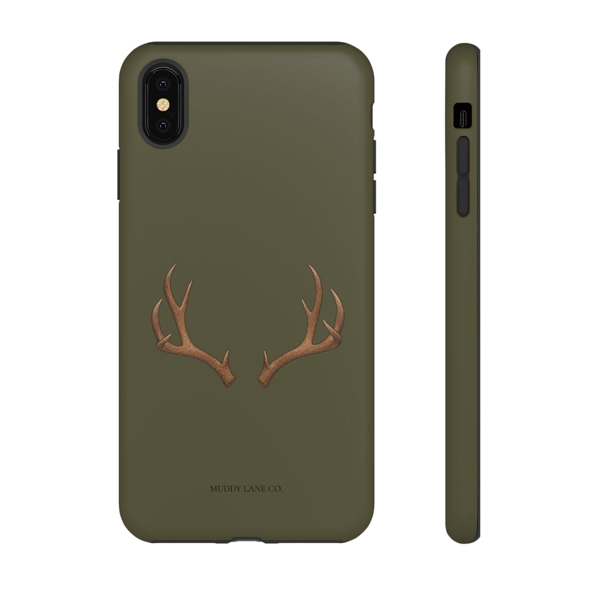 Antlers Tough Phone Case in Muddy Green Matte