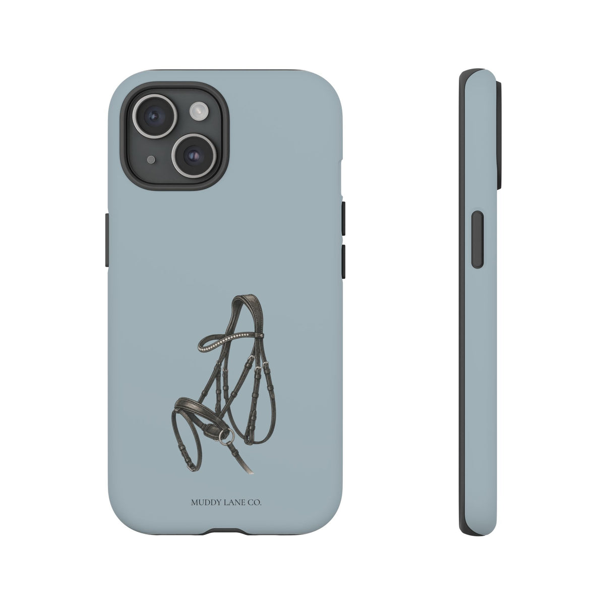 Bridle Tough Phone Case in Dusty Blue Matte