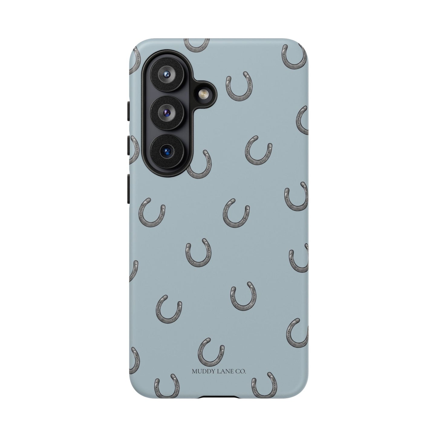 Horseshoe Pattern Tough Phone Case in Dusty Blue Matte