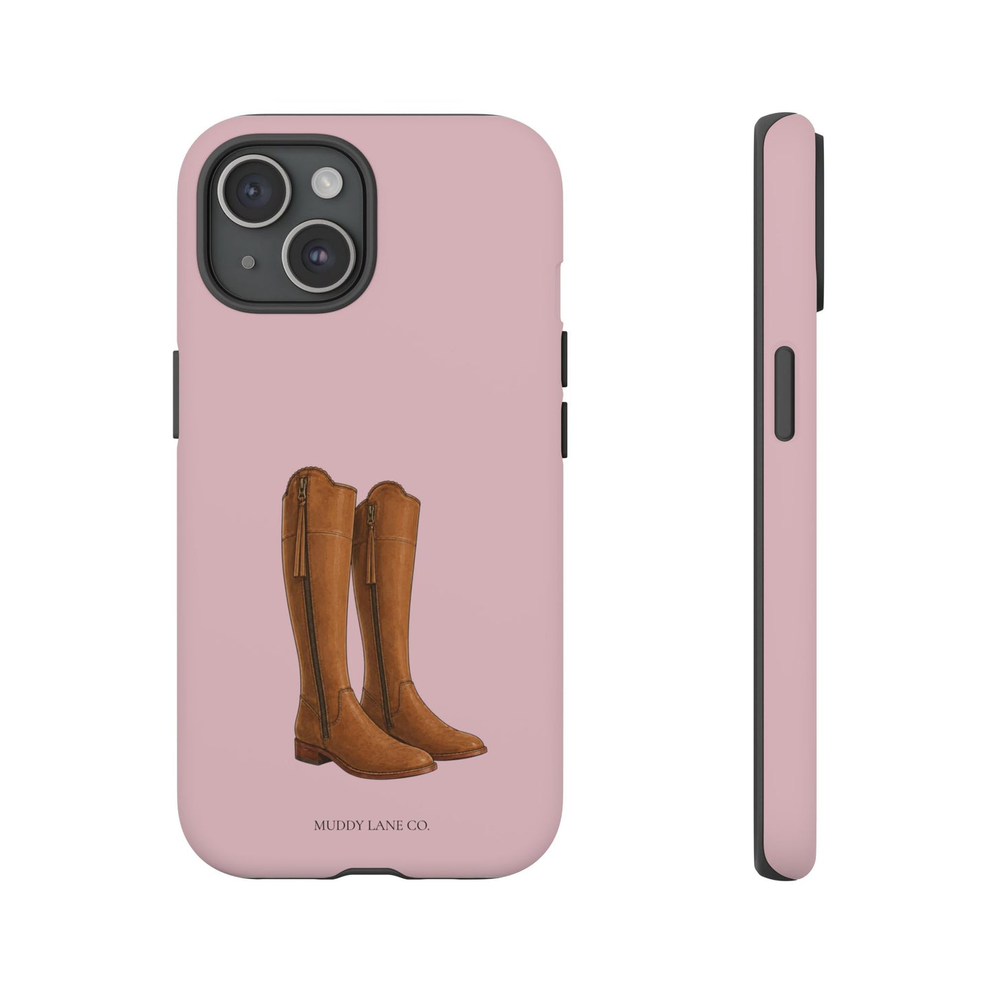 Riding Boots Tough Phone Case in Soft Rosette Pink Matte