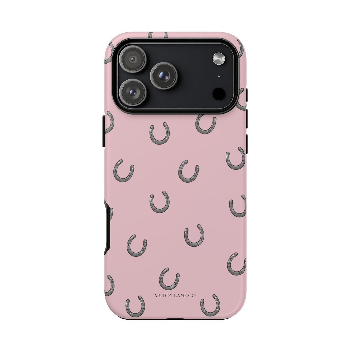 Horseshoe Pattern Tough Phone Case in Soft Rosette Pink Matte