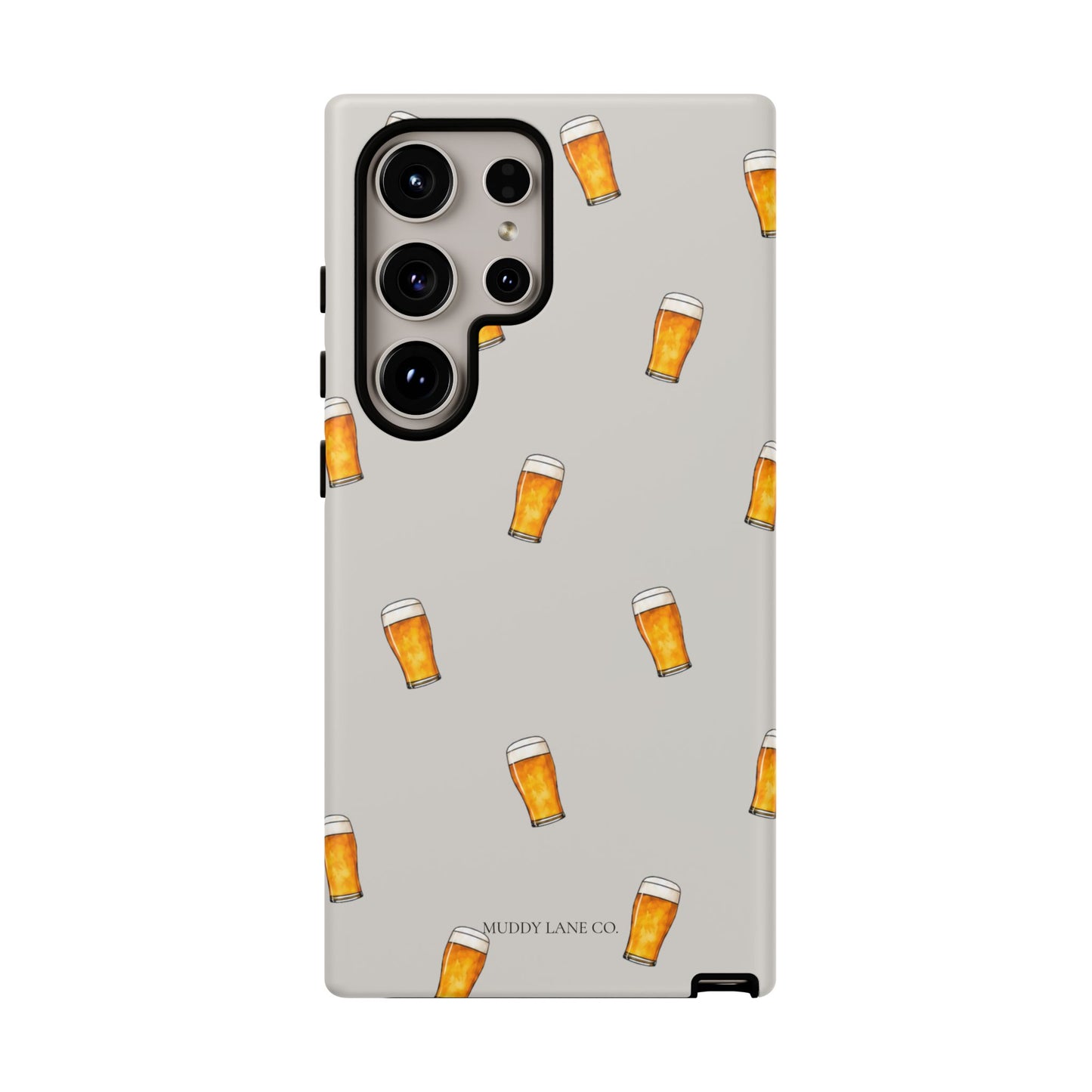 Pint Pattern Tough Phone Case in Soft Grey Matte