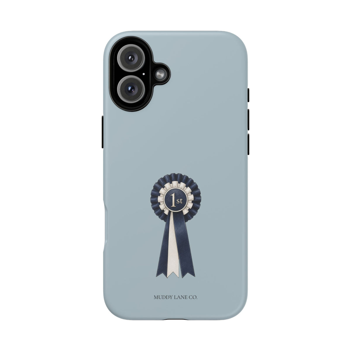 Rosette Tough Phone Case in Dusty Blue Matte