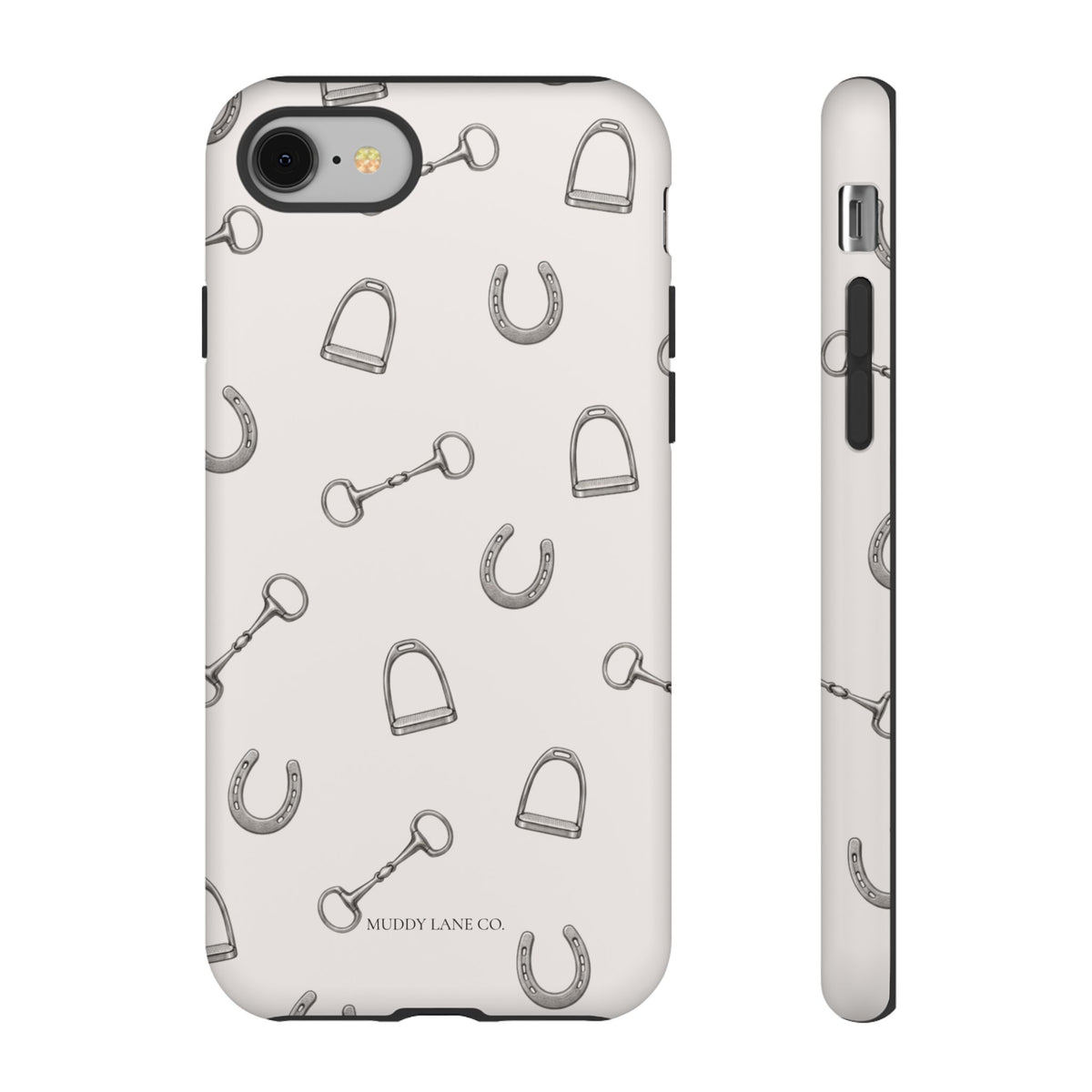 Tack Room Pattern phone case in Warm Cream by Muddy Lane Co, photo 2