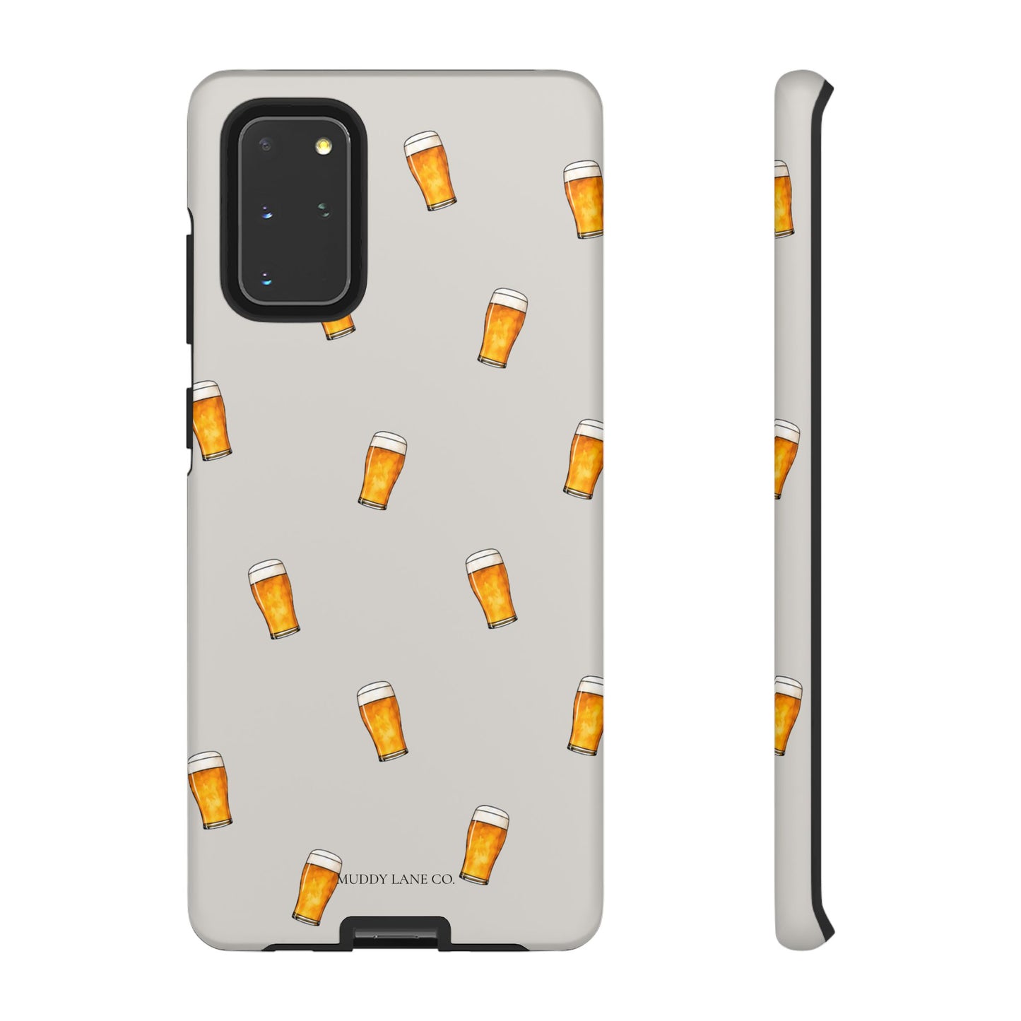 Pint Pattern Tough Phone Case in Soft Grey Matte