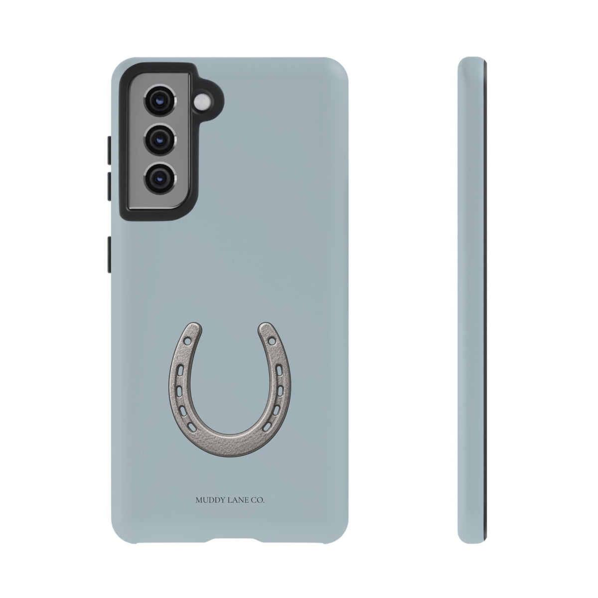 Horseshoe Tough Phone Case in Dusty Blue Matte