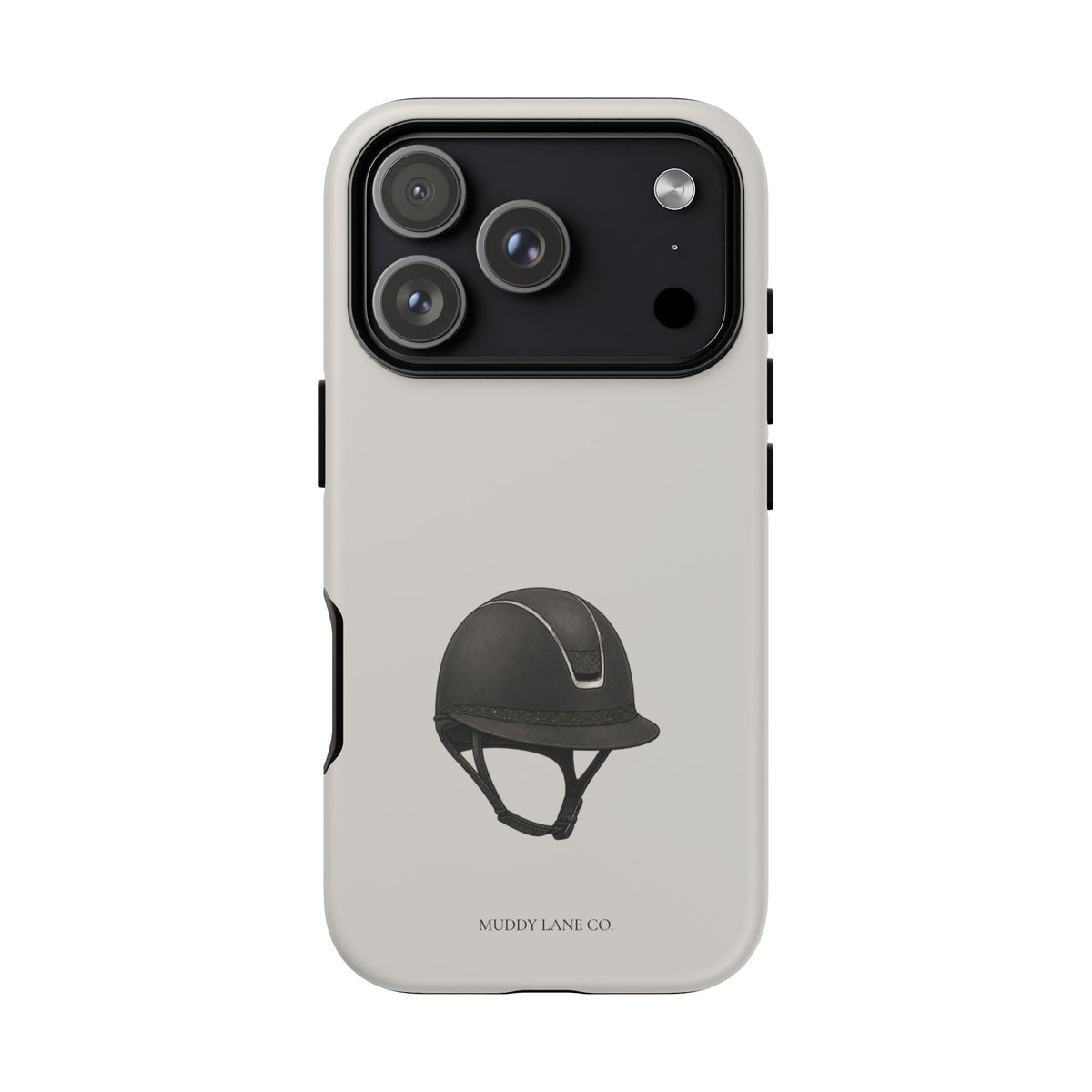 Riding Helmet Tough Phone Case in Soft Grey Matte