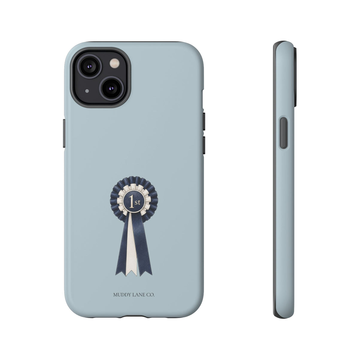 Rosette Tough Phone Case in Dusty Blue Matte