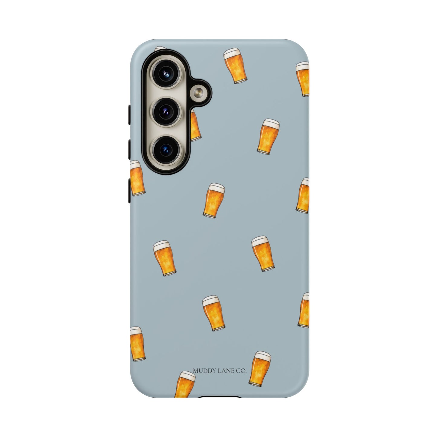 Pint Pattern Tough Phone Case in Dusty Blue Matte