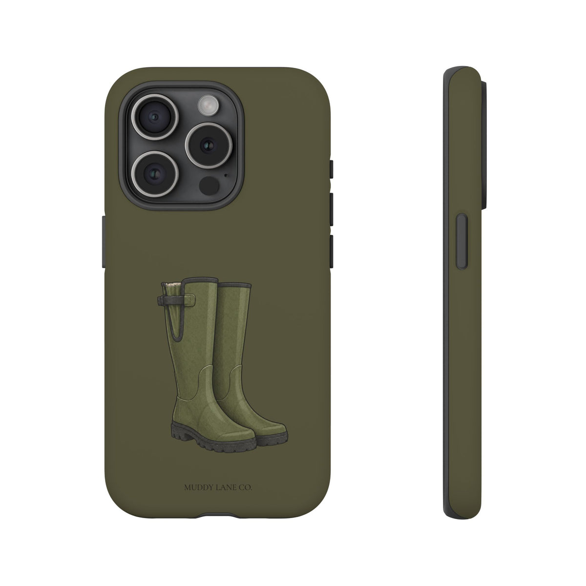 Wellies Tough Phone Case in Muddy Green Matte