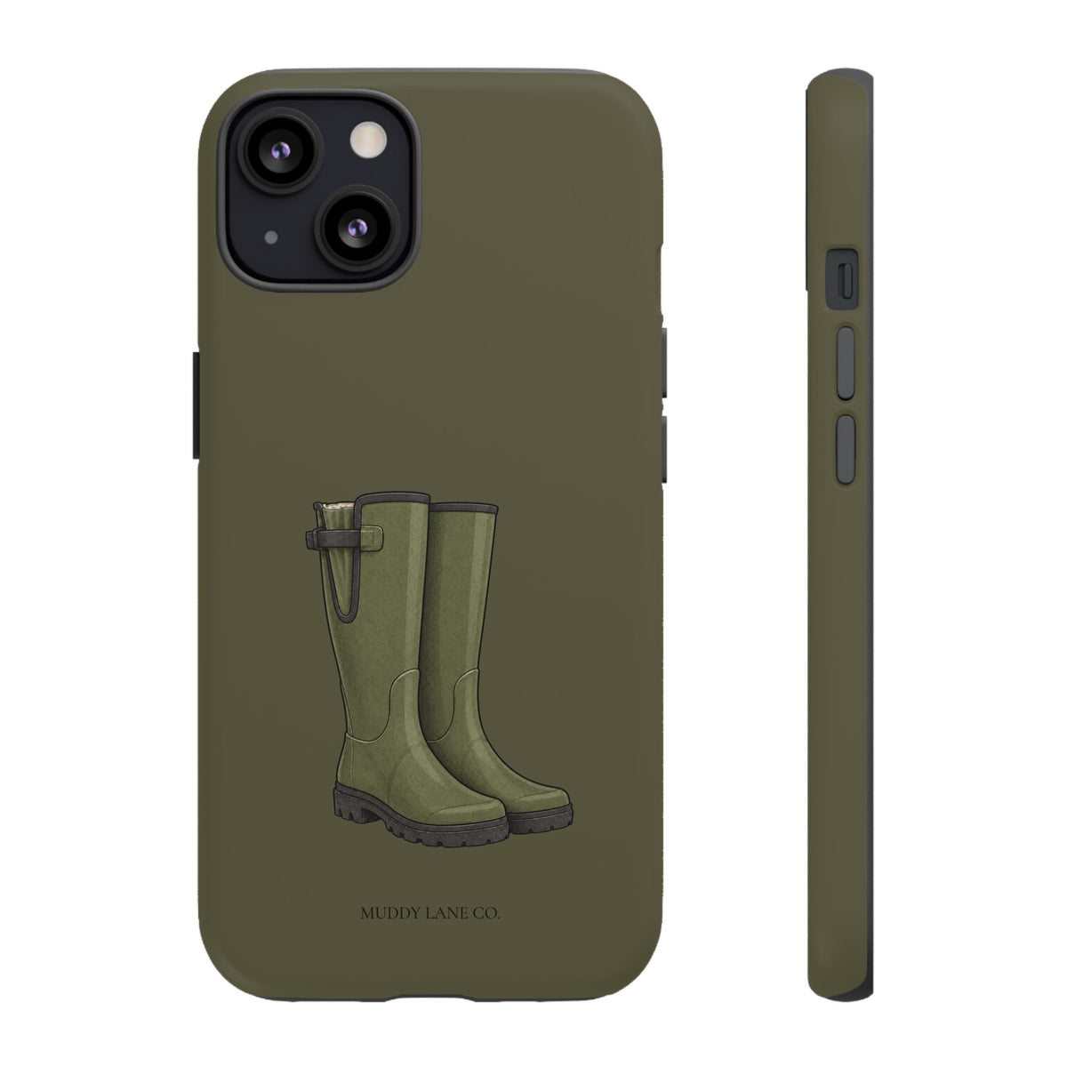 Wellies Tough Phone Case in Muddy Green Matte