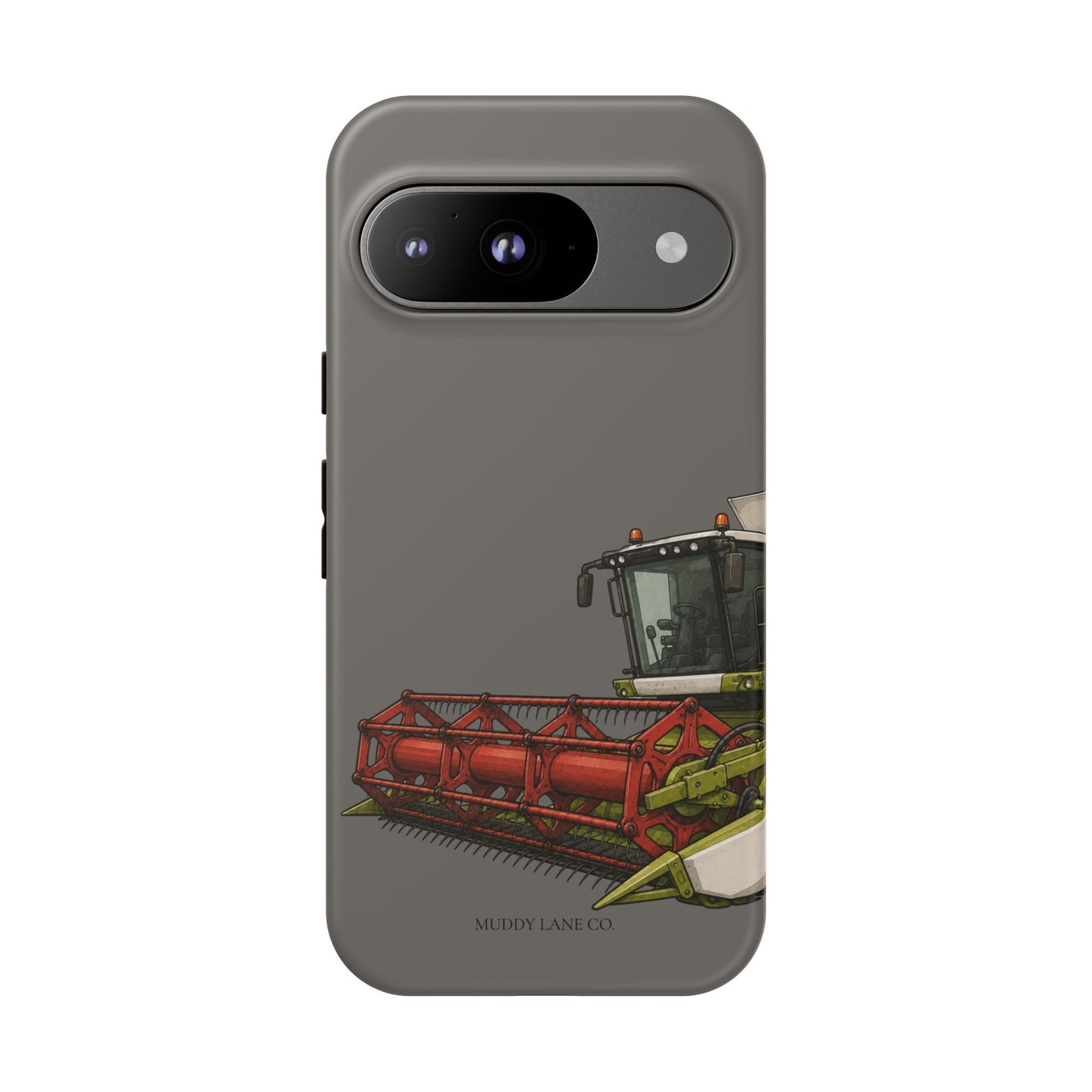 Combine Harvester Close-Up Tough Phone Case in Dark Grey Matte