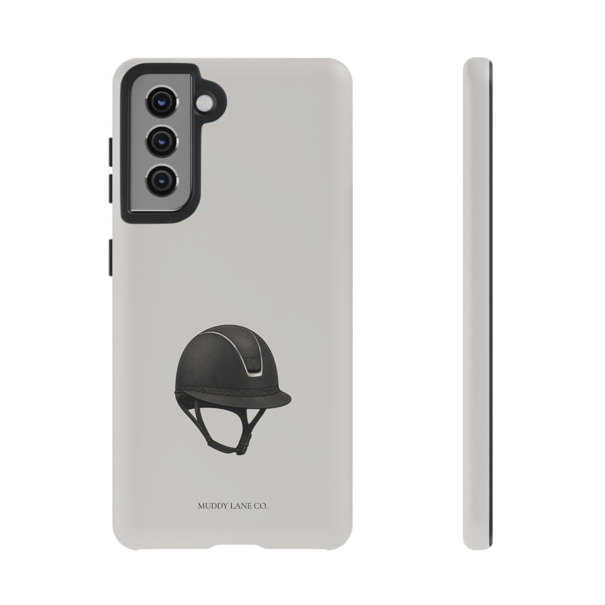 Riding Helmet Tough Phone Case in Soft Grey Matte