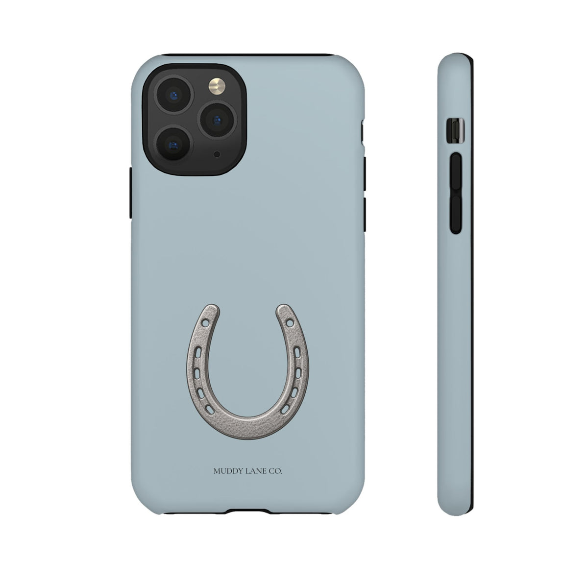 Horseshoe Tough Phone Case in Dusty Blue Matte