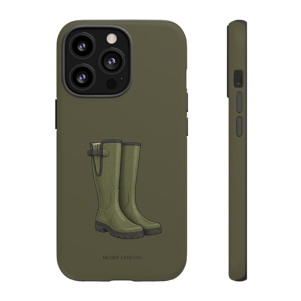 Wellies Tough Phone Case in Muddy Green Matte