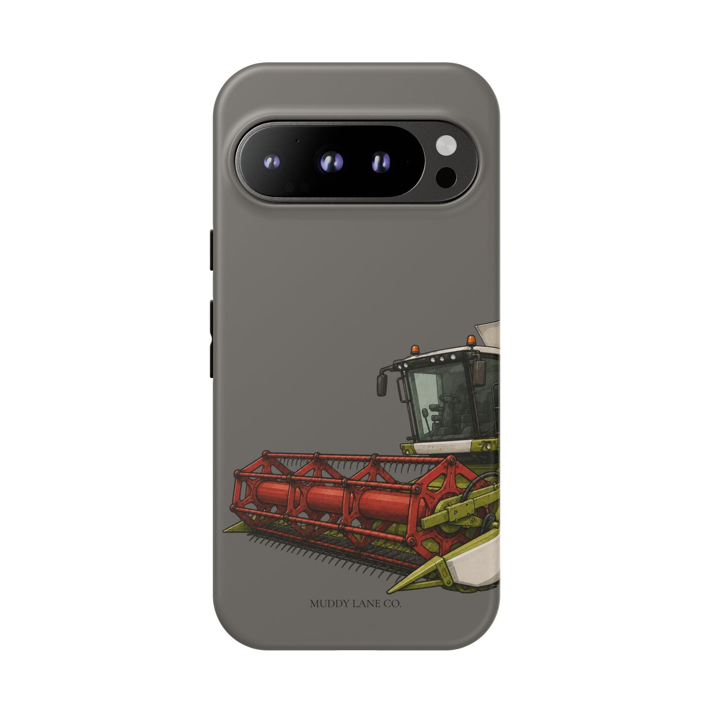 Combine Harvester Close-Up Tough Phone Case in Dark Grey Matte