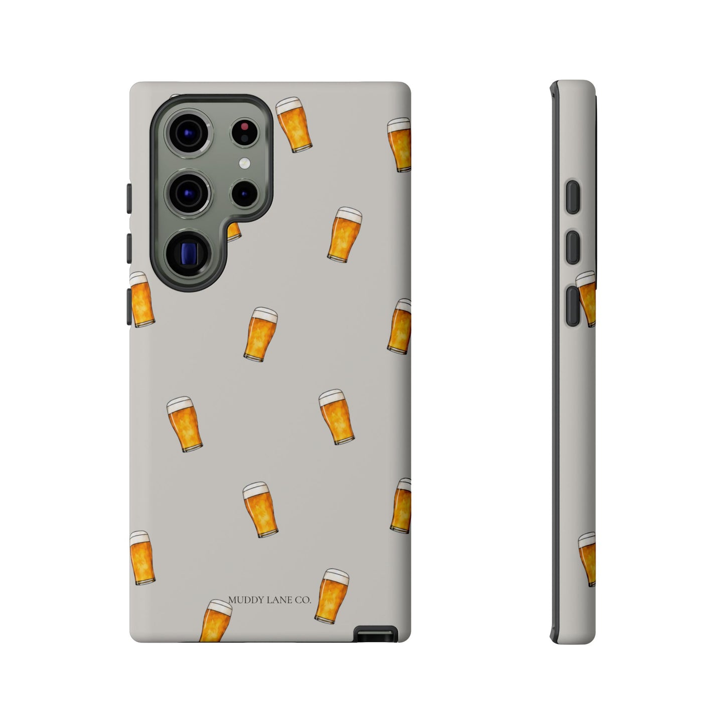 Pint Pattern Tough Phone Case in Soft Grey Matte