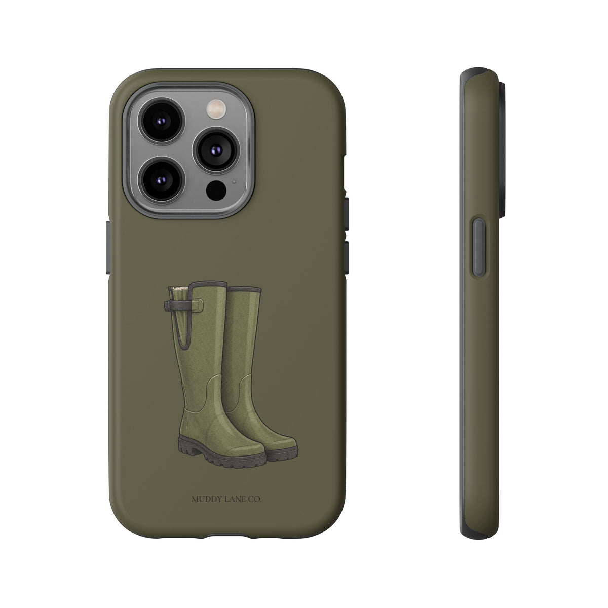 Wellies Tough Phone Case in Muddy Green Matte