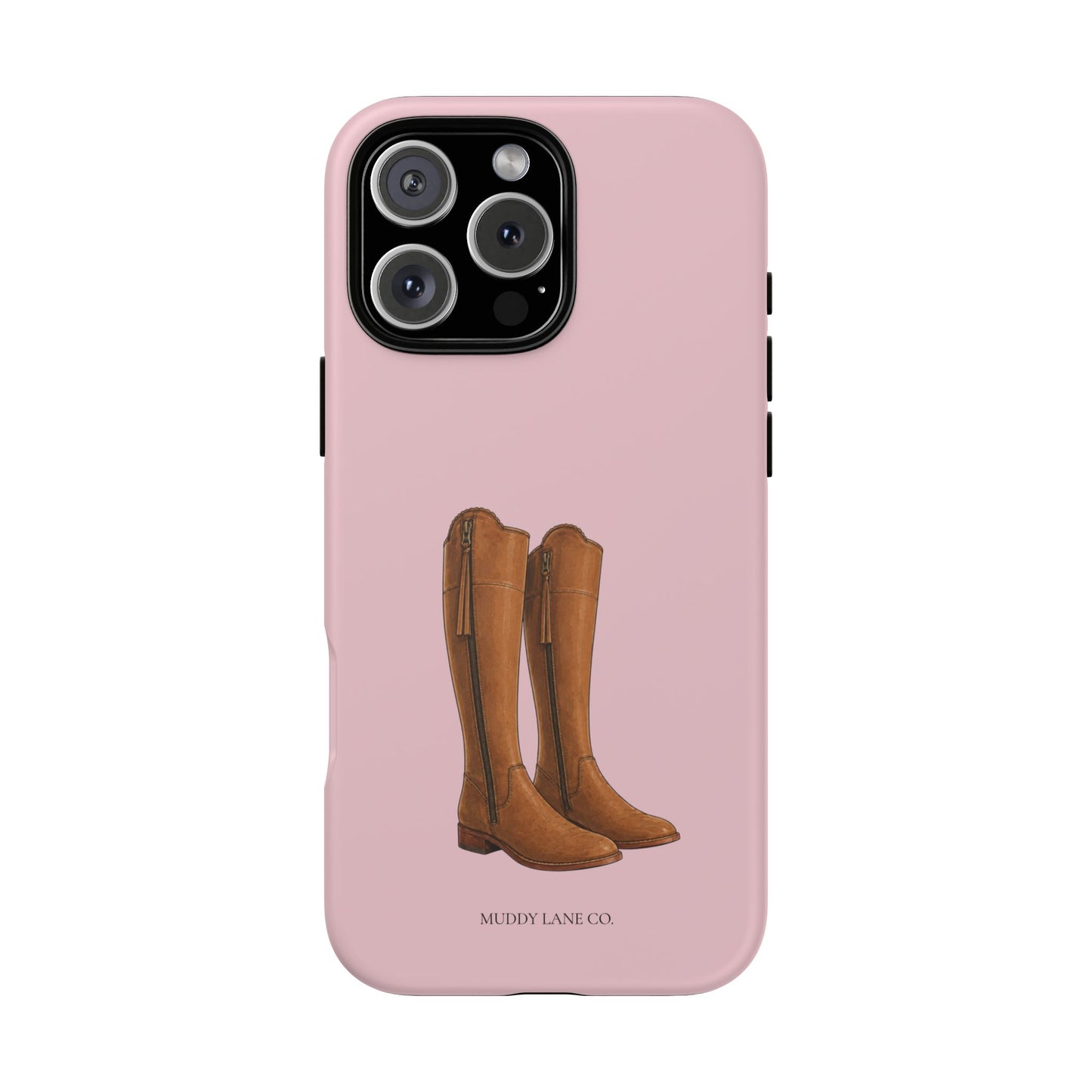 Riding Boots Tough Phone Case in Soft Rosette Pink Matte