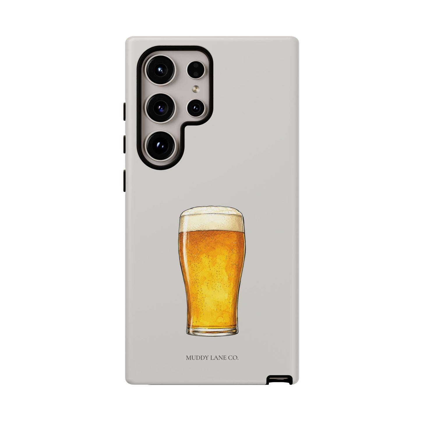 Pub Pint Tough Phone Case in Soft Grey Matte