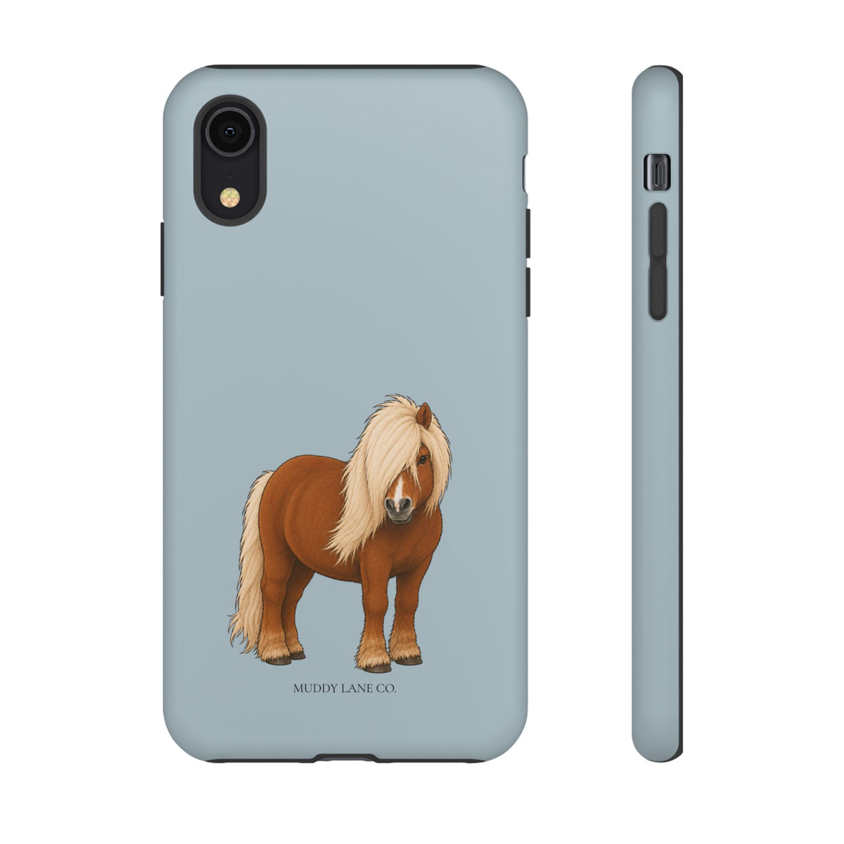 Shetland Pony phone case in Dusty Blue by Muddy Lane Co, photo 5