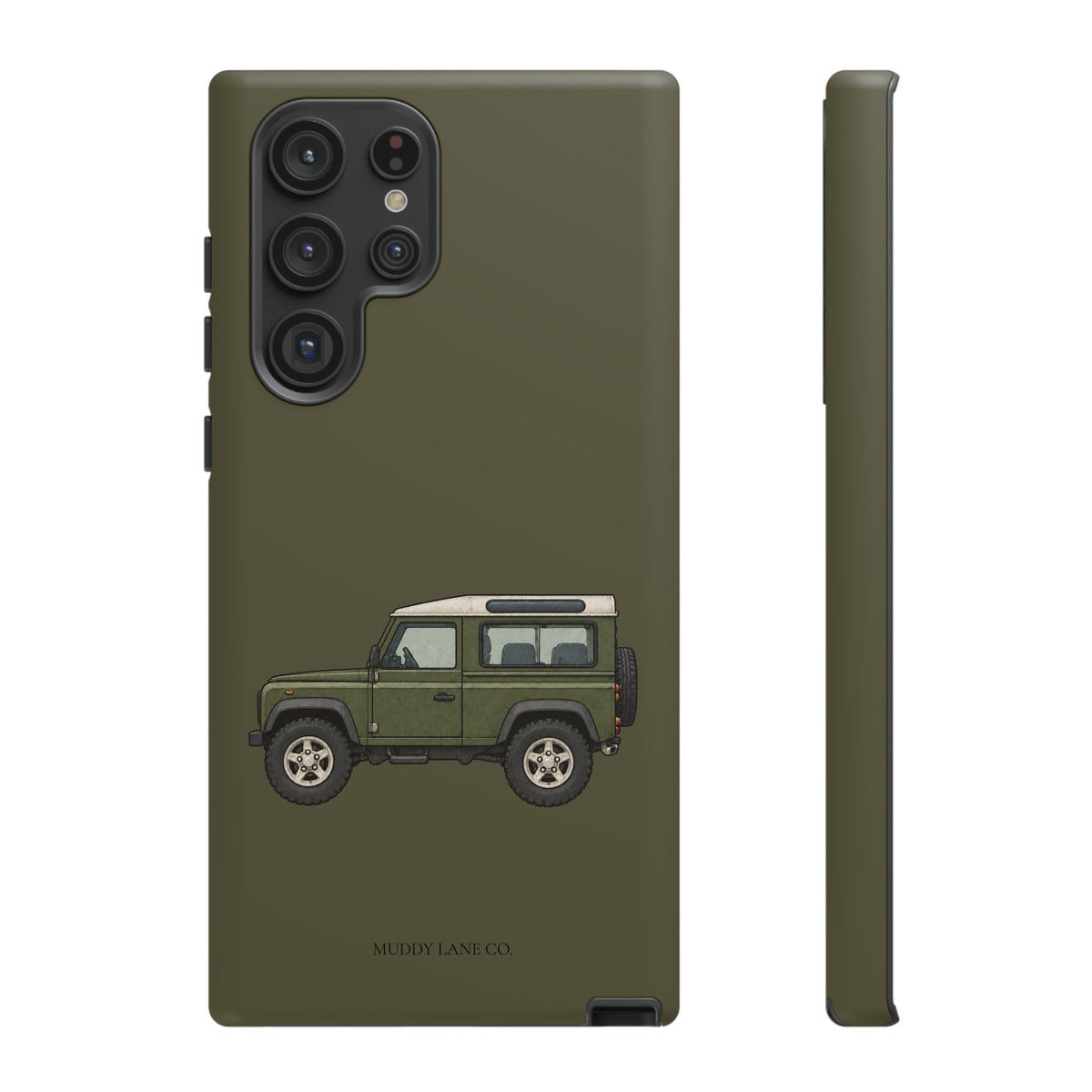 Green Classic 4x4 Tough Phone Case in Muddy Green Matte