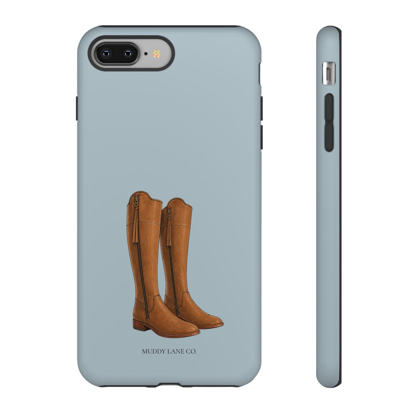 Riding Boots Tough Phone Case in Dusty Blue Matte