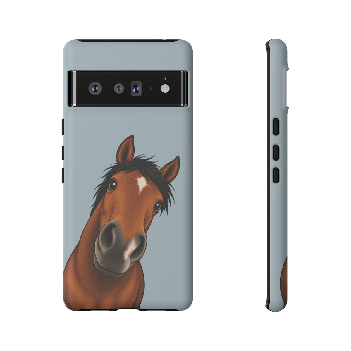 Boop Horse Tough Phone Case in Dusty Blue Matte