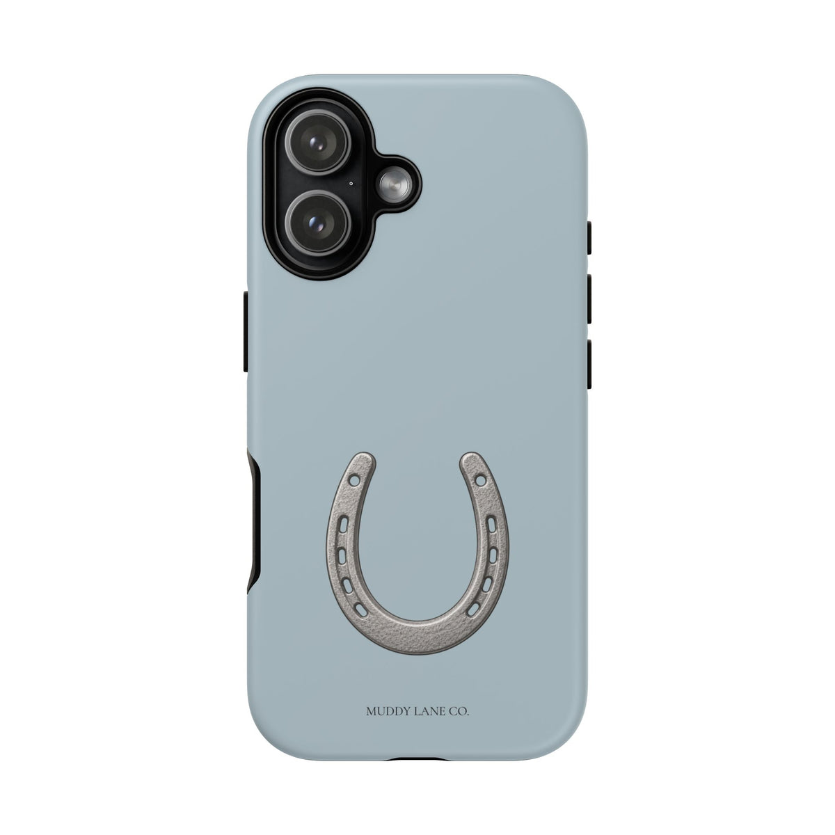 Horseshoe Tough Phone Case in Dusty Blue Matte