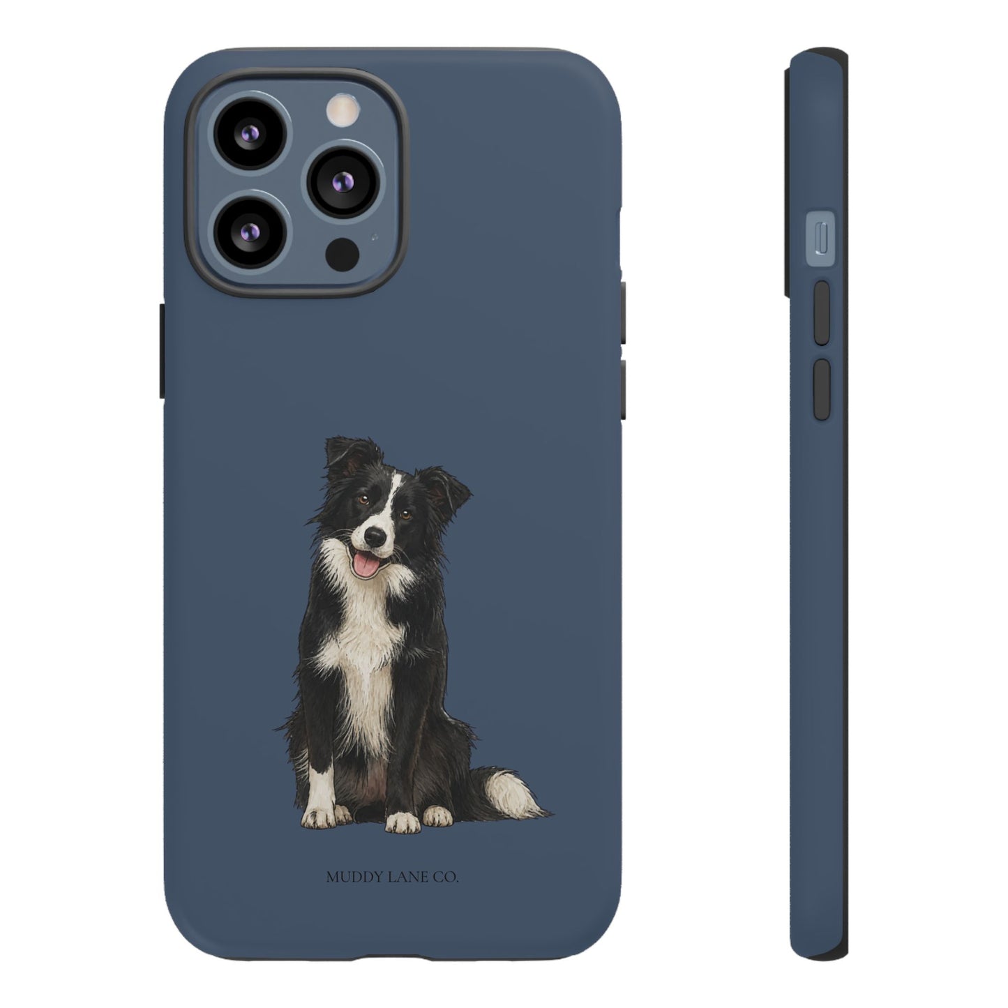 Border Collie Tough Phone Case in Deep Navy Matte
