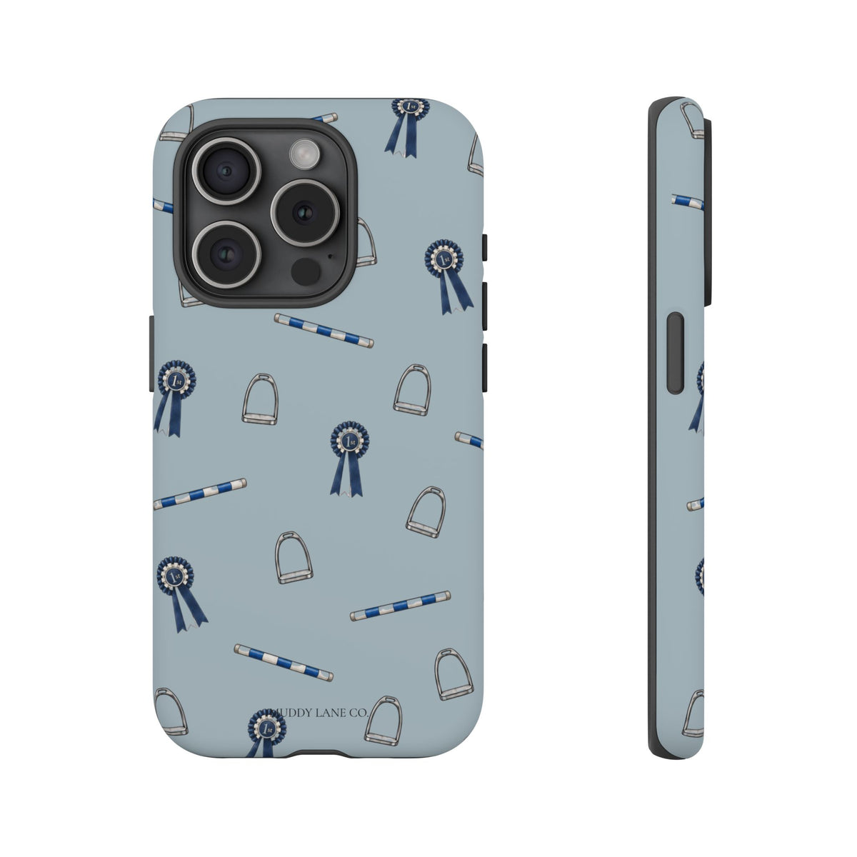 Show Day Pattern Tough Phone Case in Dusty Blue Matte