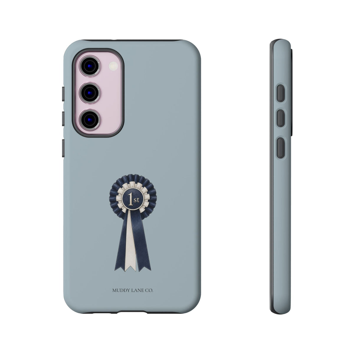 Rosette Tough Phone Case in Dusty Blue Matte