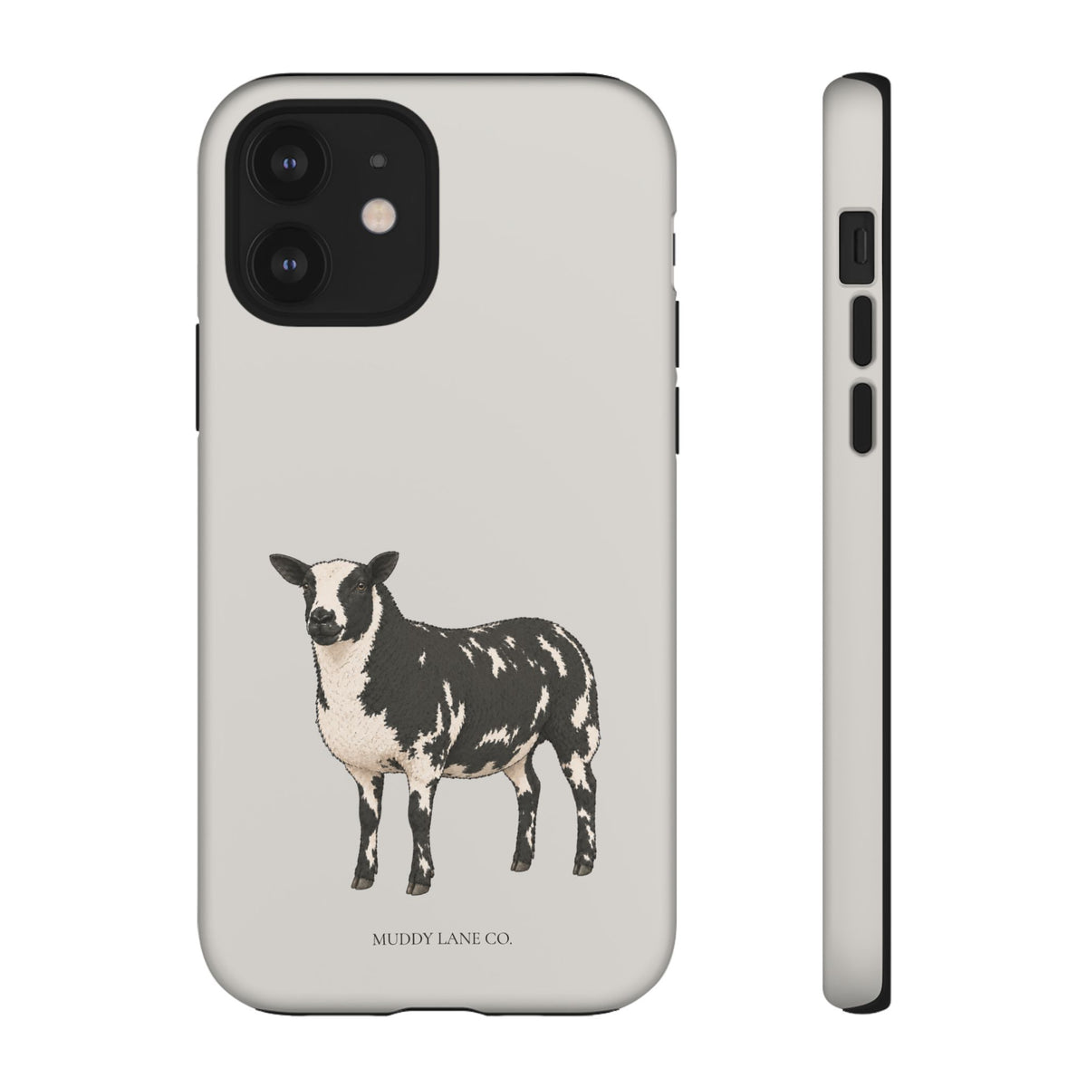 Dutch Spotted Sheep Tough Phone Case in Soft Grey Matte