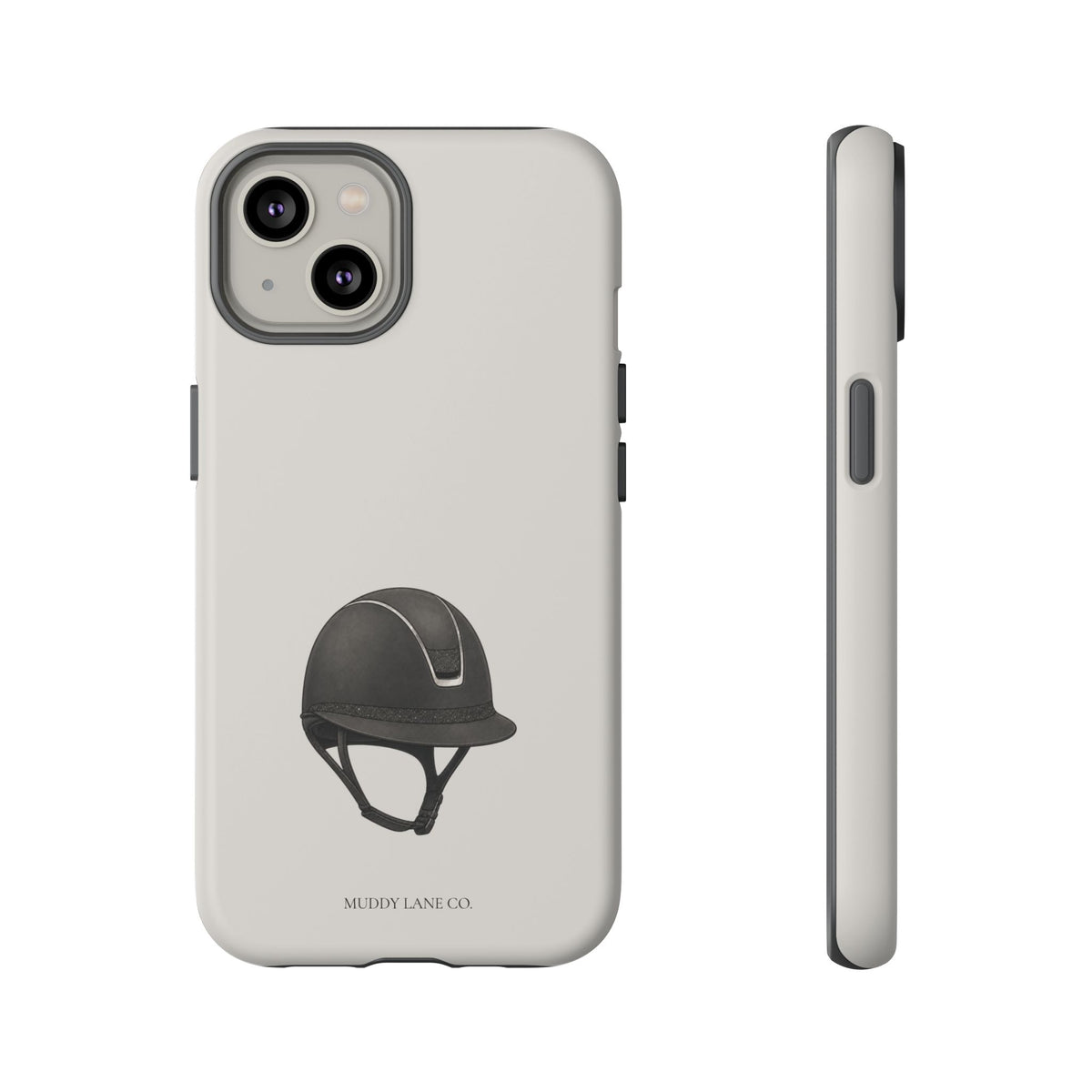 Riding Helmet Tough Phone Case in Soft Grey Matte