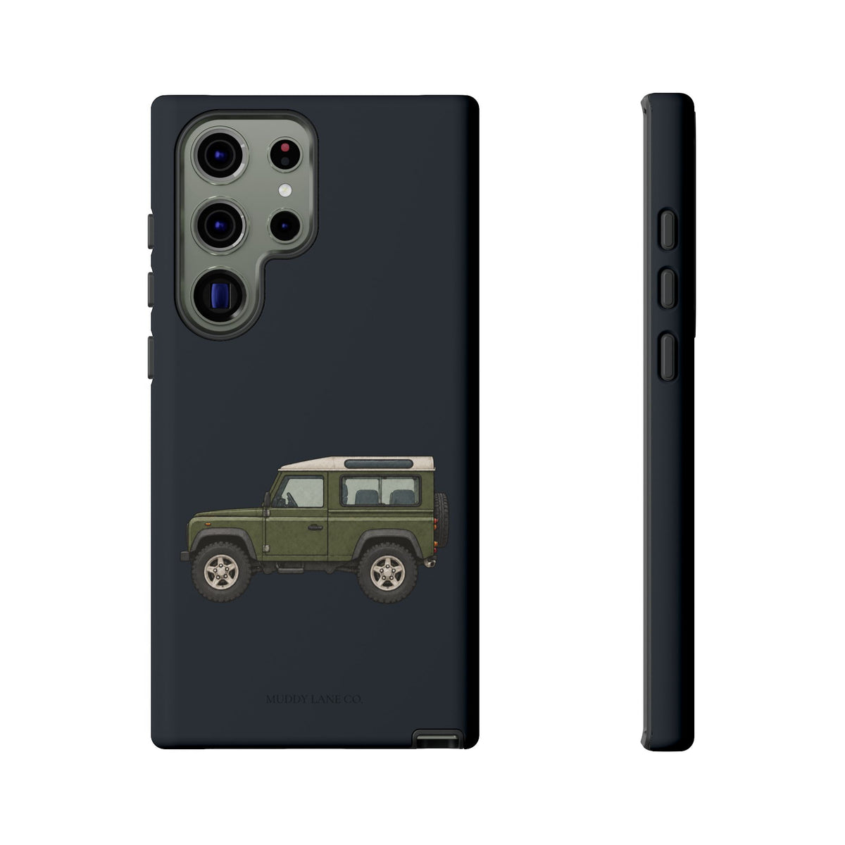 Green Classic 4x4 Tough Phone Case in Charcoal Navy Matte