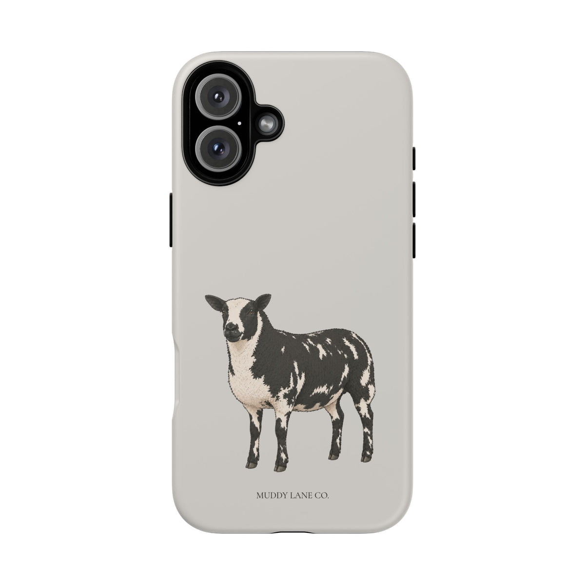Dutch Spotted Sheep Tough Phone Case in Soft Grey Matte