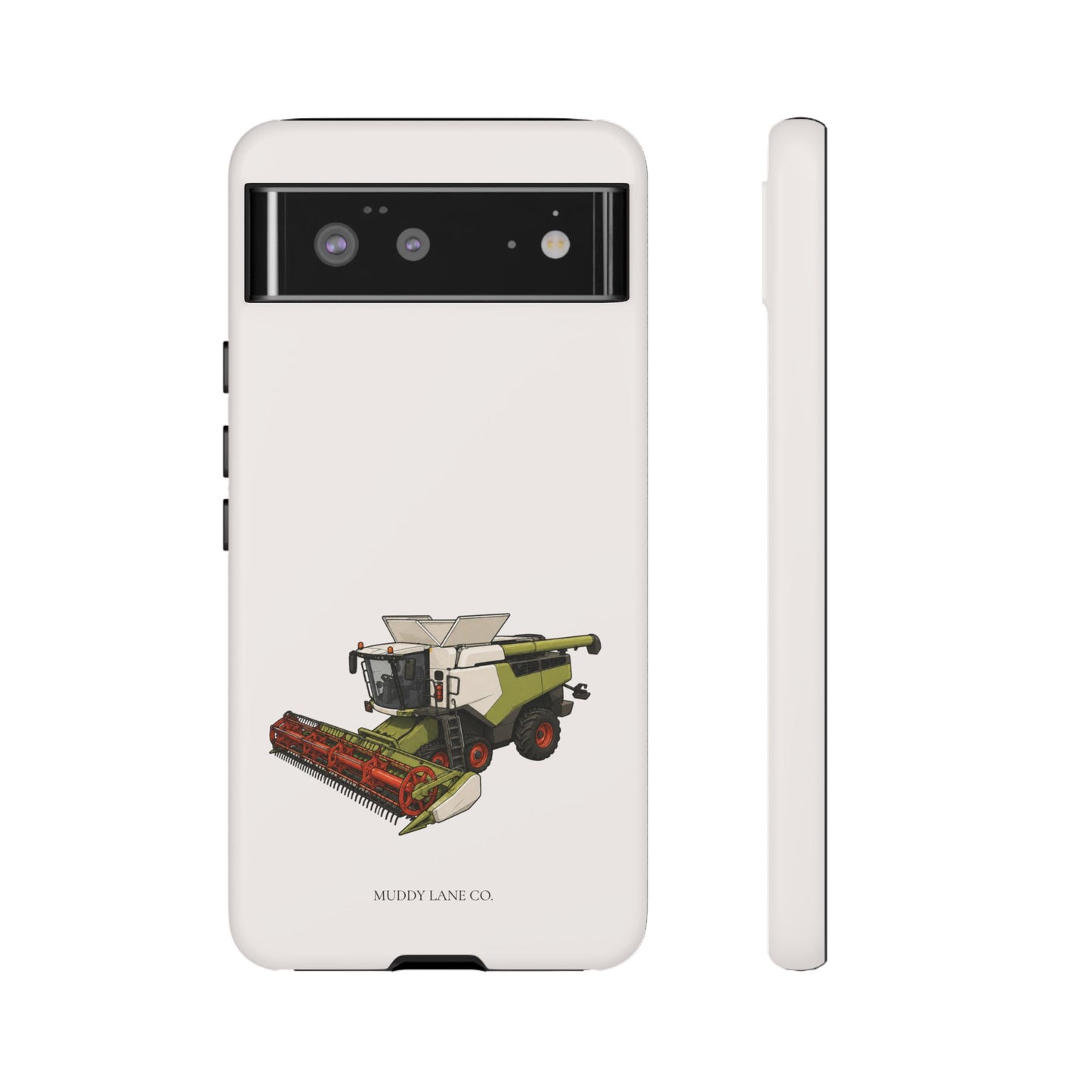 Combine Harvester Tough Phone Case in Warm Cream Matte