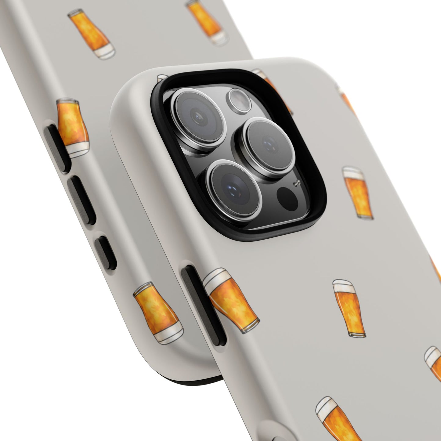 Pint Pattern Tough Phone Case in Soft Grey Matte
